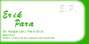 erik para business card